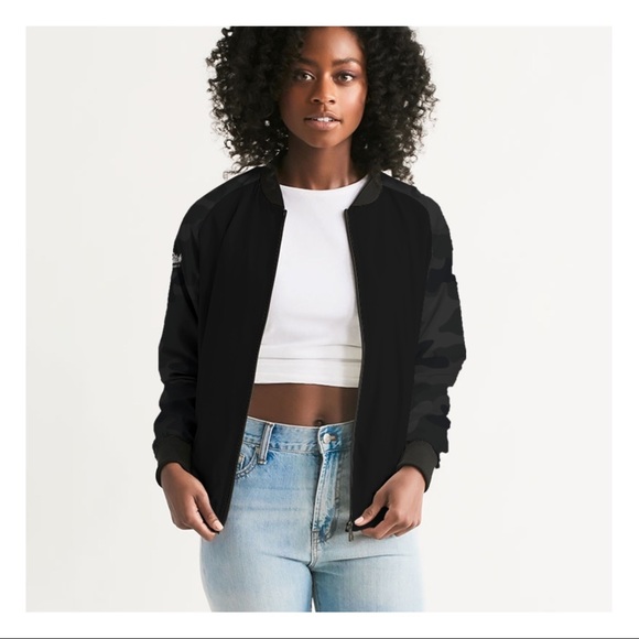 Yoga Bitch Jackets & Blazers - 🎉HP 🖤 Everyday Bomber Jacket Black Camo NWT